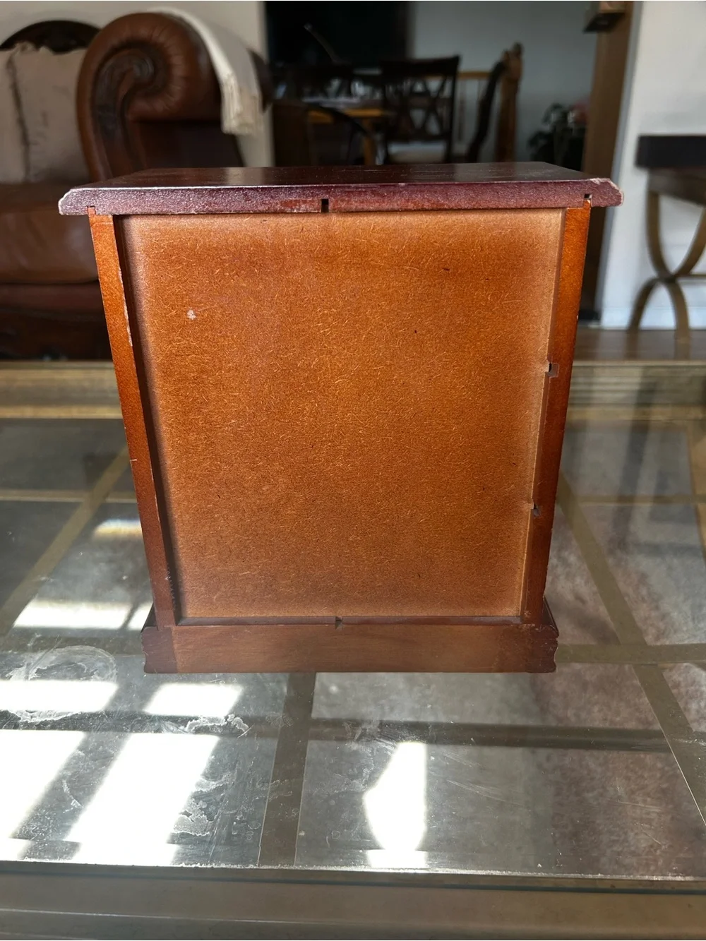 Vintage wooden jewelry box armoire Glass Doors & Drawers Organizer Armoire